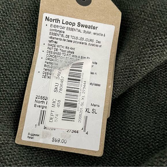 Prana North Loop Sweater in Evergreen Size XL NWT - Picture 8 of 8
